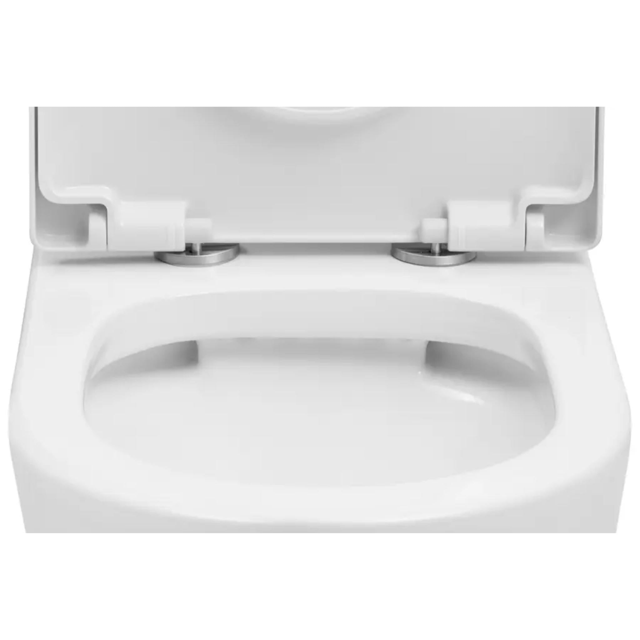 DECINA CARINA RIMLESS UNIVERSAL BACK-TO-WALL TOILET SUITE GLOSS WHITE