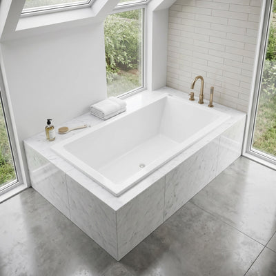 BROADWAY CATOLINA BUILT-IN BATH GLOSS WHITE (AVAILABLE IN 1550MM, 1680MM AND 1800MM)