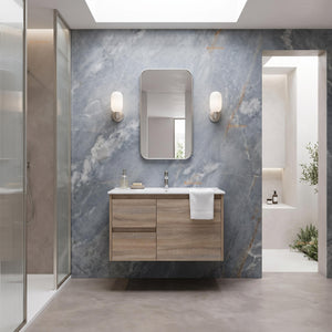 AULIC GRACE WHITE OAK 900MM WALL HUNG VANITY