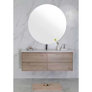 AULIC MAX WHITE OAK 1200MM SINGLE BOWL WALL HUNG VANITY