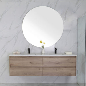 AULIC MAX WHITE OAK 1500MM SINGLE BOWL WALL HUNG VANITY