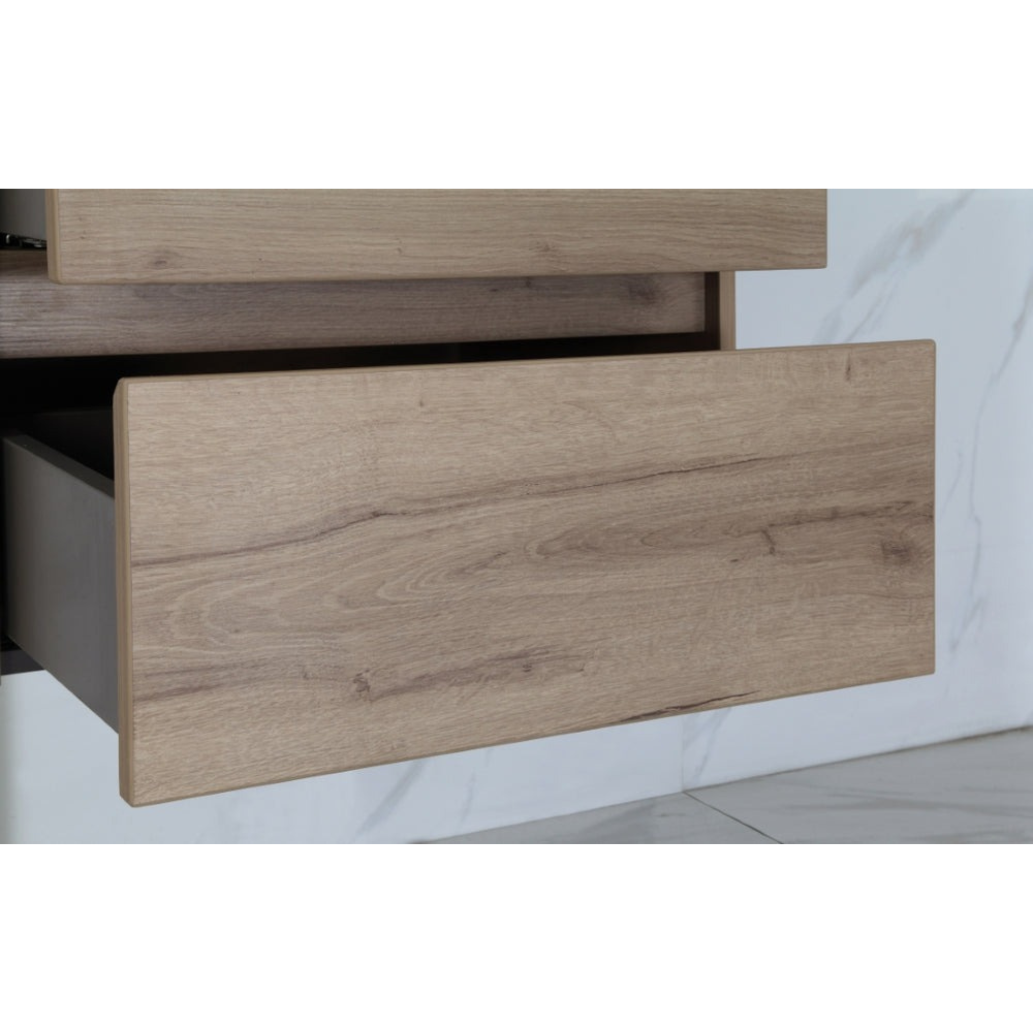 AULIC MAX WHITE OAK 600MM SINGLE BOWL WALL HUNG VANITY