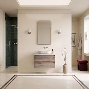 AULIC MAX WHITE OAK 750MM SINGLE BOWL WALL HUNG VANITY