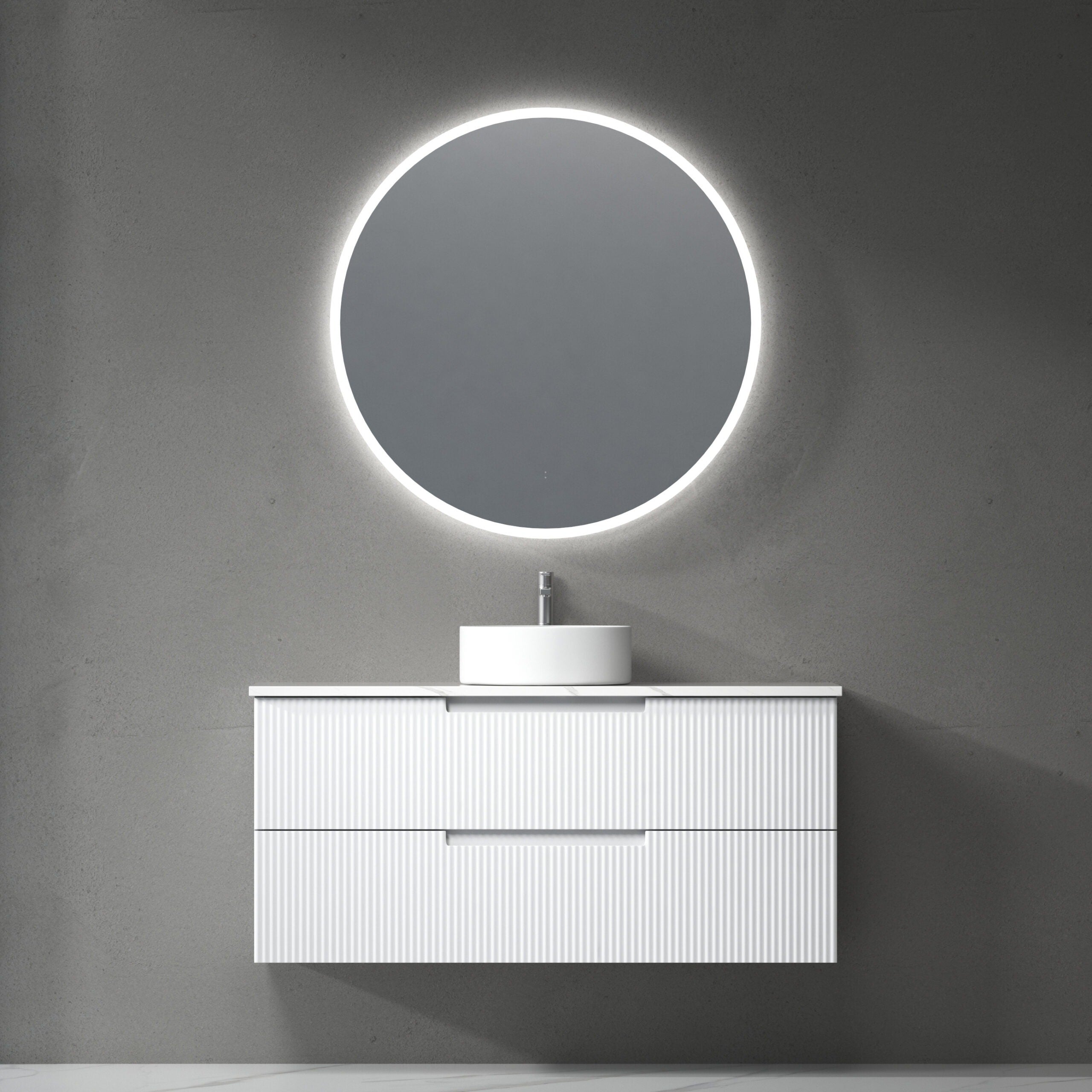 AULIC VERONA MARK II MATTE WHITE 1200MM SINGLE BOWL WALL HUNG VANITY