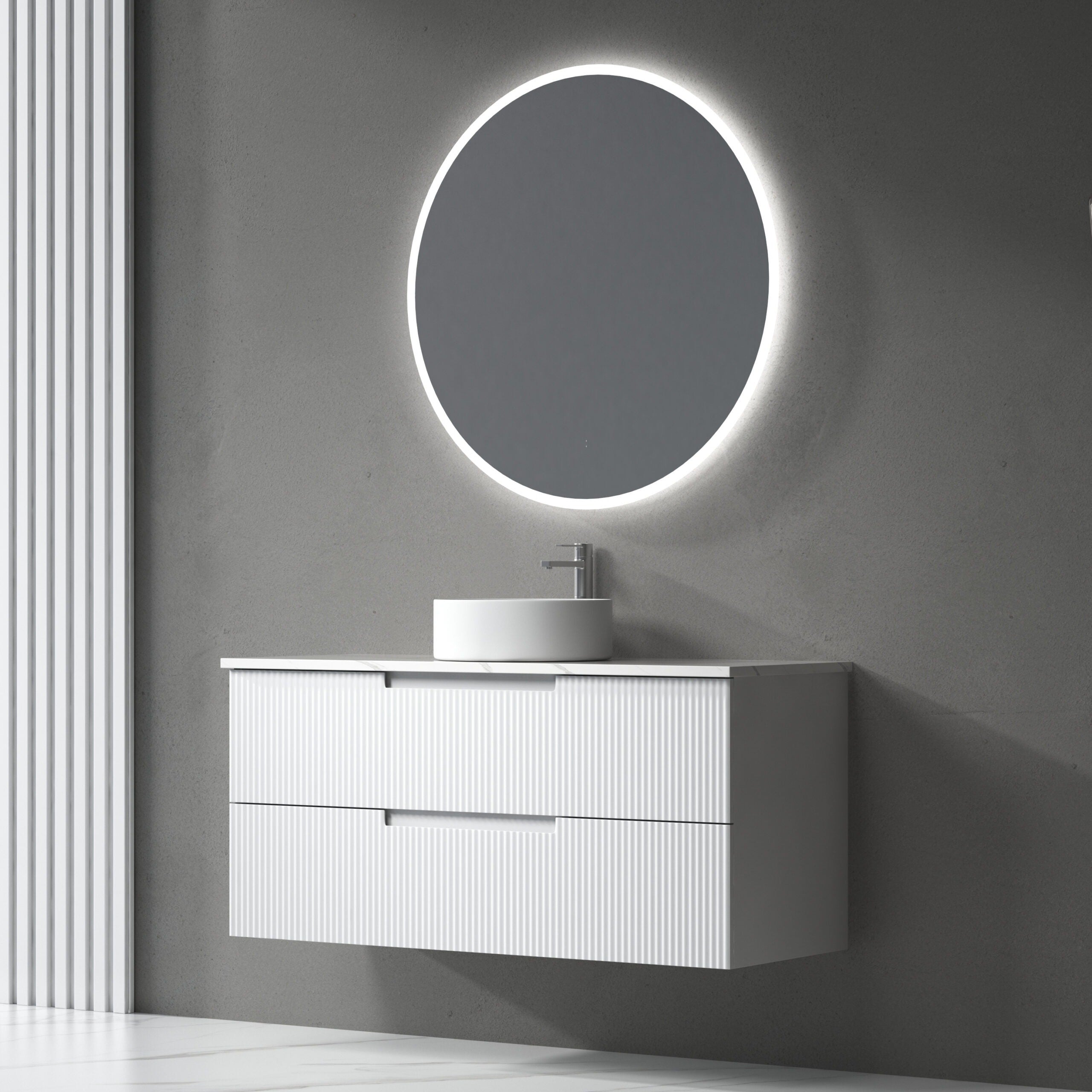 AULIC VERONA MARK II MATTE WHITE 1500MM SINGLE BOWL WALL HUNG VANITY