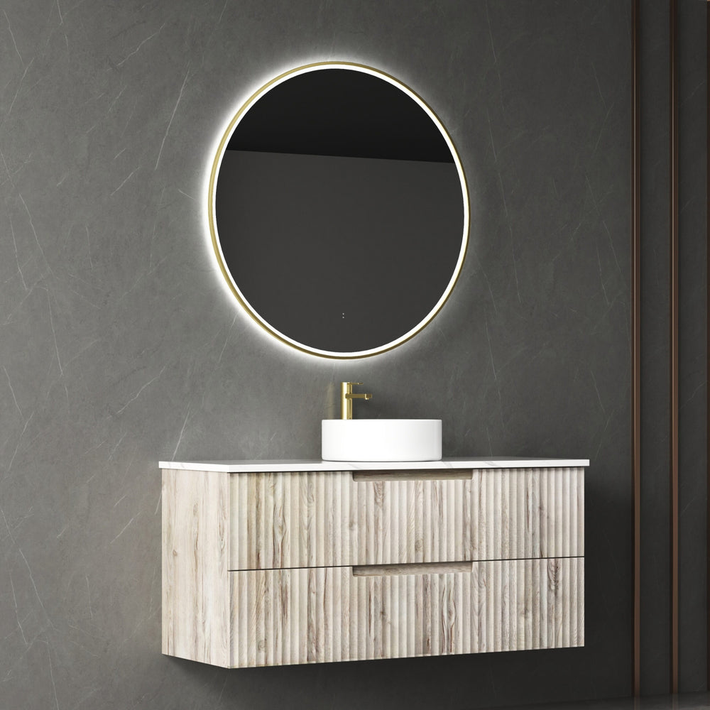 AULIC TUSCANA WOOD GRAIN 1200MM SINGLE BOWL WALL HUNG VANITY