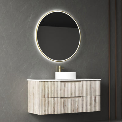 AULIC TUSCANA WOOD GRAIN 1200MM SINGLE BOWL WALL HUNG VANITY