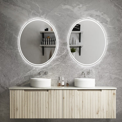 AULIC CALDER NATURAL OAK 1800MM DOUBLE BOWL WALL HUNG VANITY