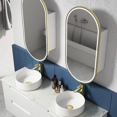 AULIC NEVA MATTE WHITE 1500MM DOUBLE BOWL WALL HUNG VANITY