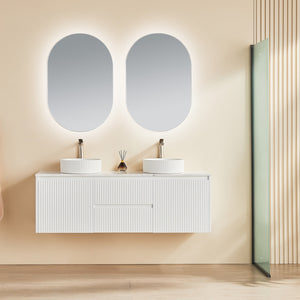 CETO BRINDABELLA MATTE WHITE 1500MM DOUBLE BOWL WALL HUNG VANITY