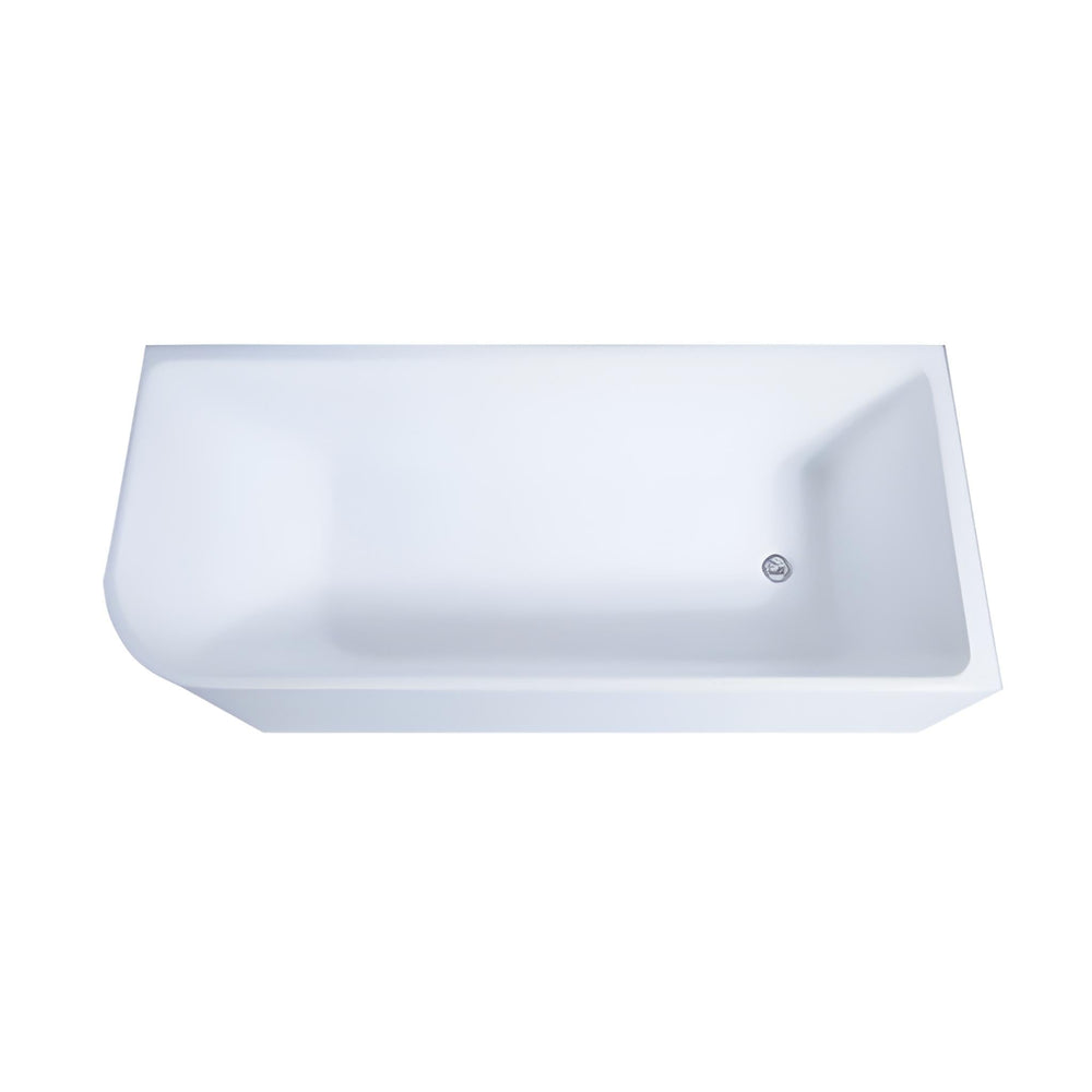 POSEIDON CASEY RIGHT CORNER BATHTUB MATTE WHITE (AVAILABLE IN 1400MM, 1500MM AND 1700MM)