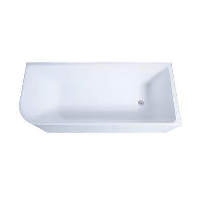 POSEIDON CASEY LEFT CORNER BATHTUB MATTE WHITE (AVAILABLE IN 1400MM, 1500MM AND 1700MM)