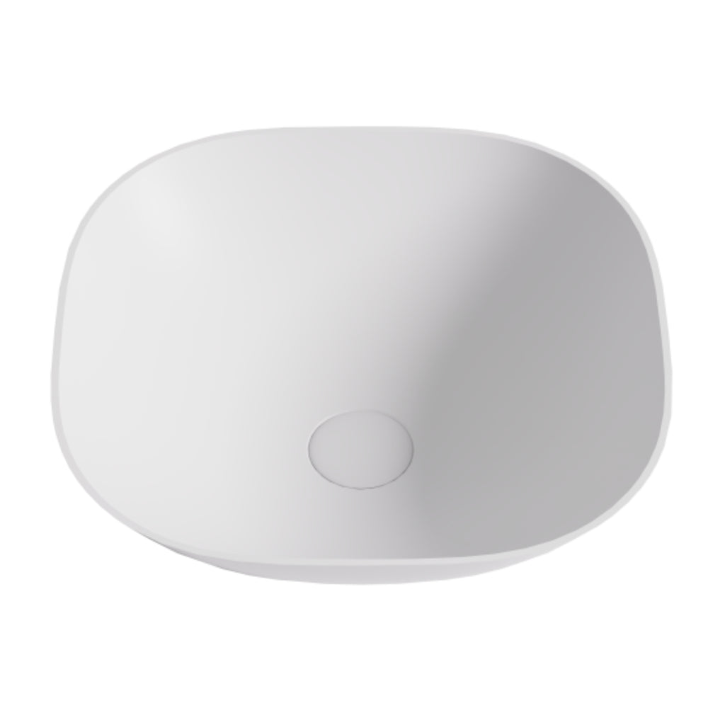 CETO ELBA SQUARE SHAPE ABOVE COUNTER BASIN MATTE WHITE 400MM
