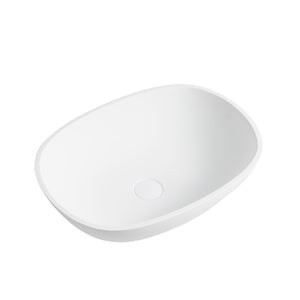 CETO PERCY SQUARE SHAPE ABOVE COUNTER BASIN MATTE WHITE 550MM