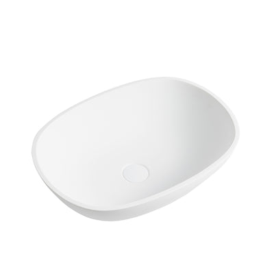 CETO PERCY SQUARE SHAPE ABOVE COUNTER BASIN MATTE WHITE 550MM