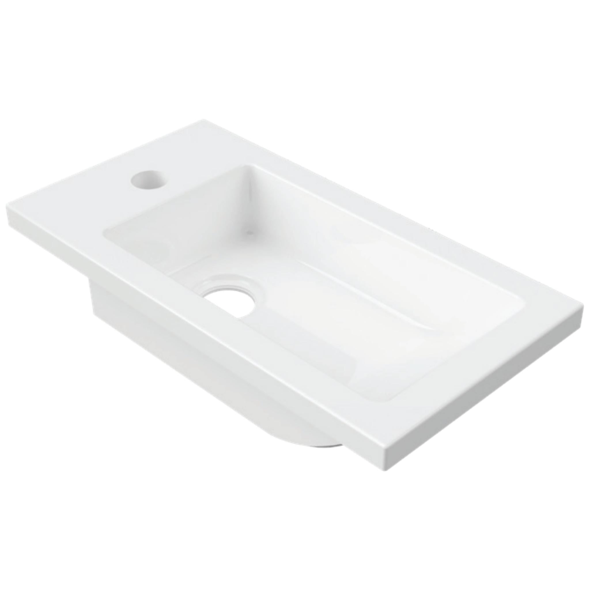 DUROCLASS COVE ENSUITE SLIM INSET BASIN GLOSS WHITE 460MM