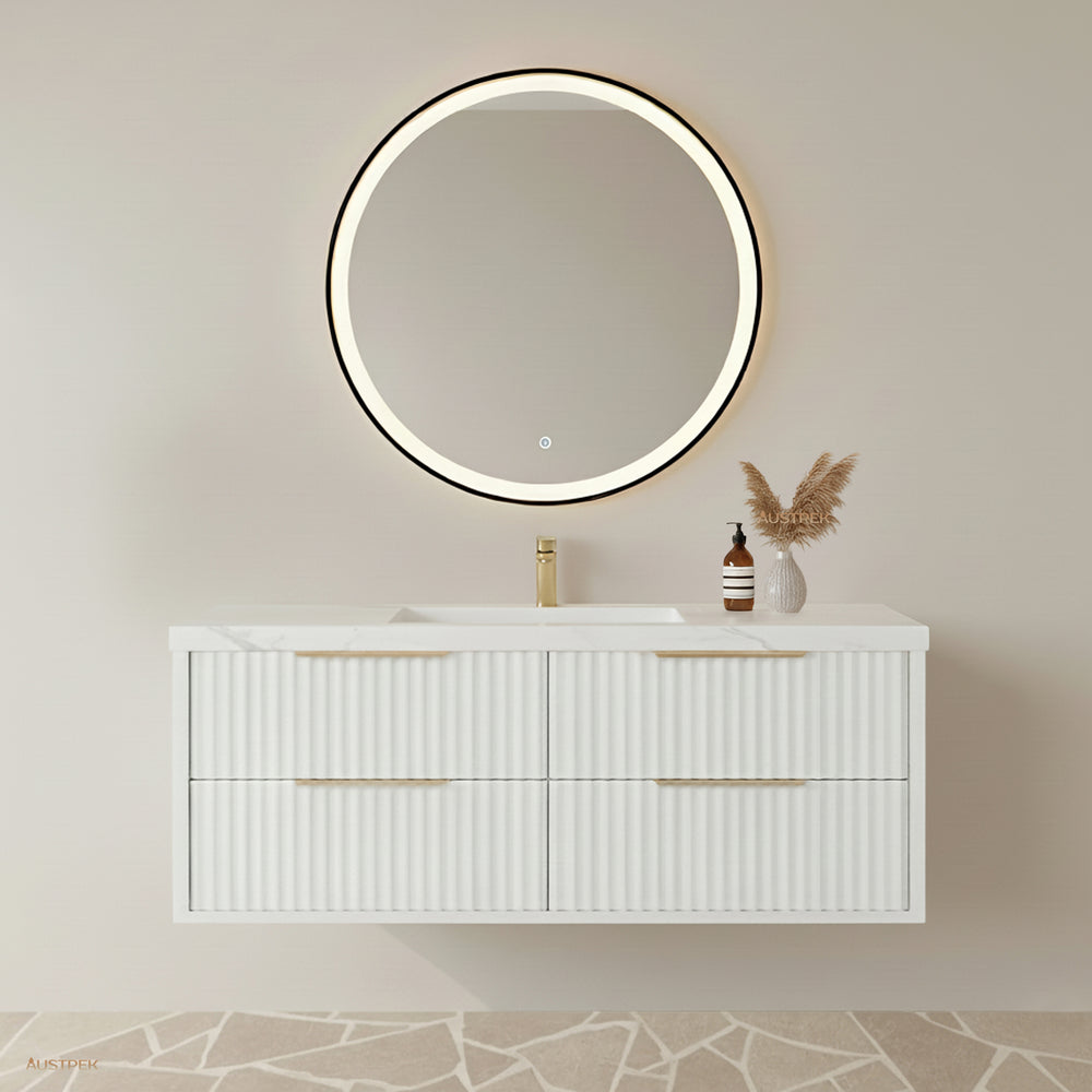 CETO ROME MATTE WHITE 1500MM SINGLE BOWL WALL HUNG VANITY
