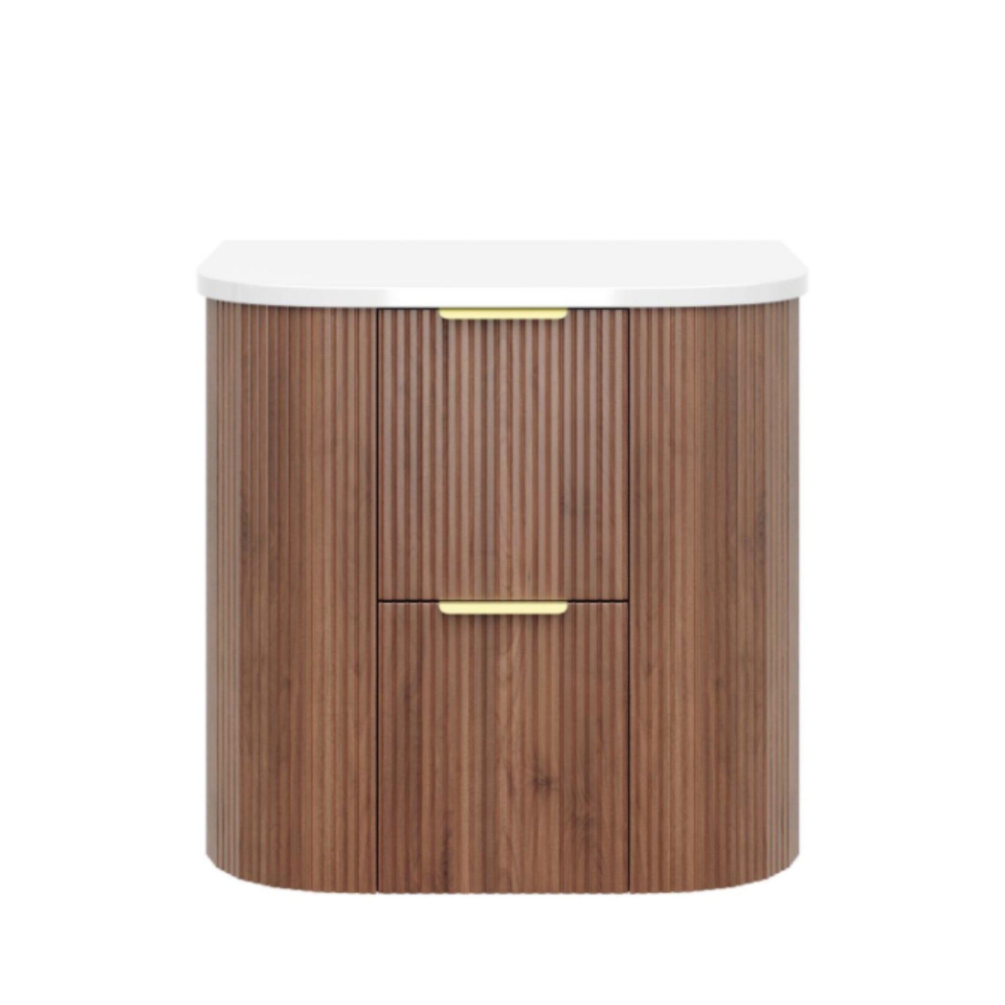 CETO ARTIS WALNUT 600MM SINGLE BOWL WALL HUNG VANITY