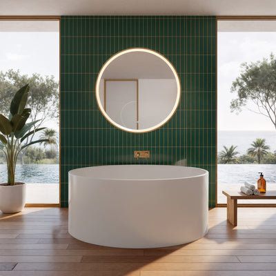 CETO COMO FREESTANDING BATHTUB GLOSS WHITE 1280MM