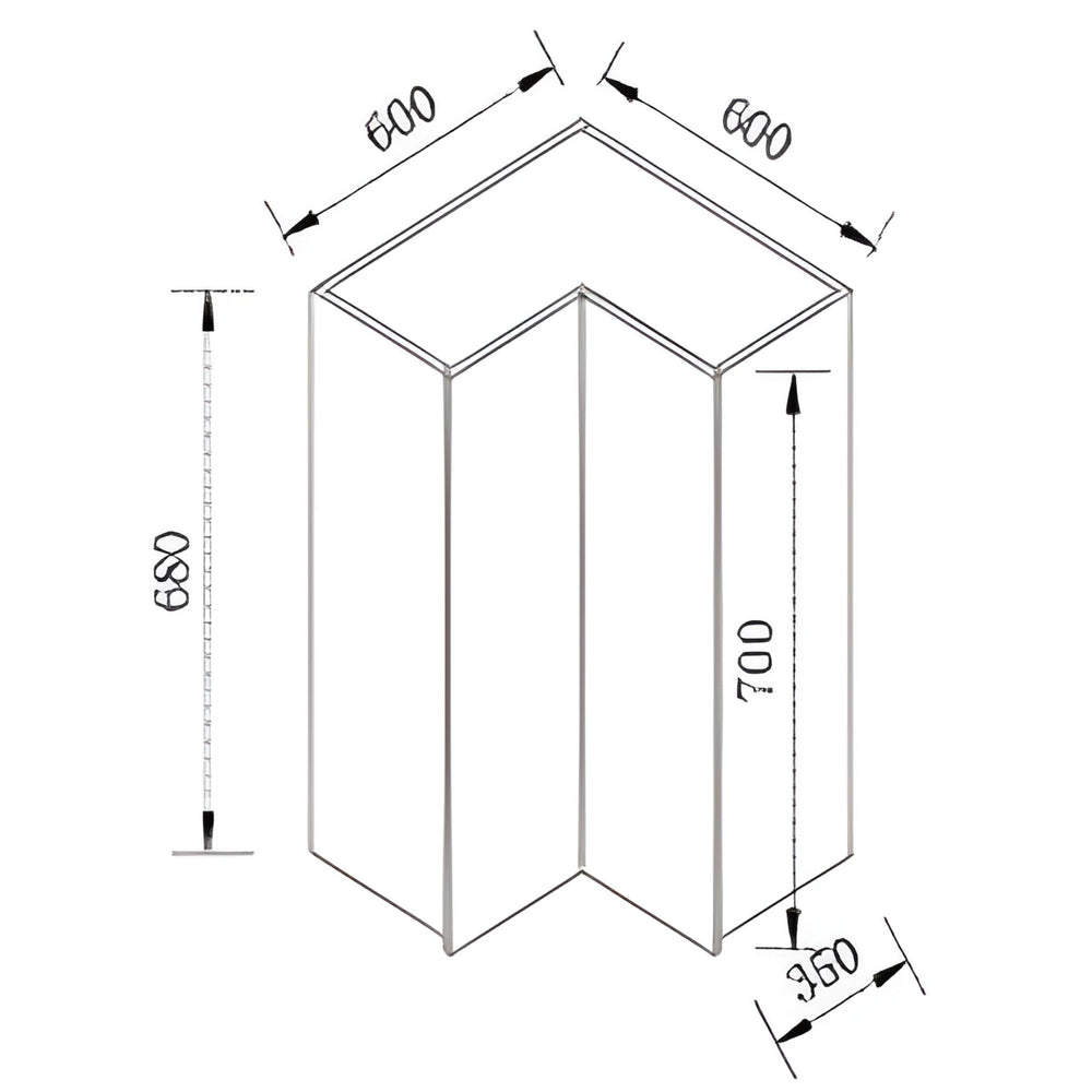 VITO CUSTOM DOUBLE DOOR CORNER CUPBOARD RANGE HOOK KITCHEN WALL CABINET (MULTIPLE SIZES AVAILABLE)