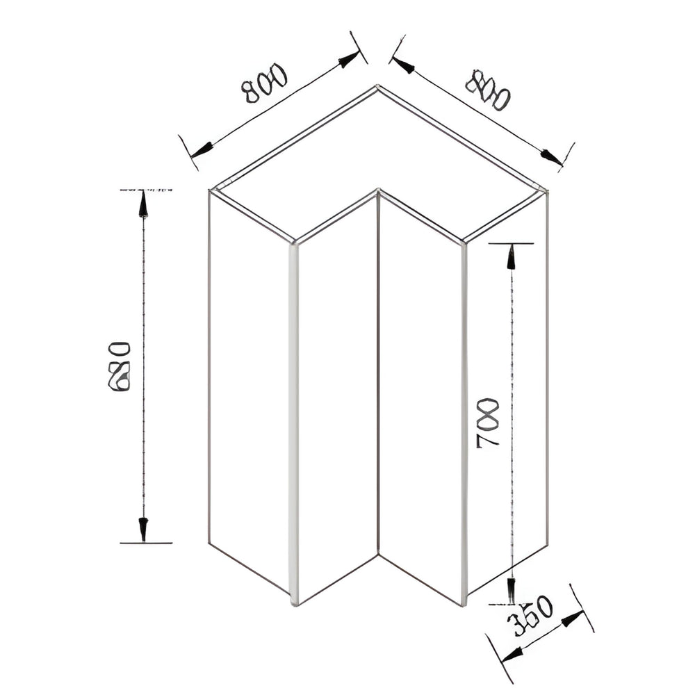 VITO CUSTOM DOUBLE DOOR CORNER CUPBOARD RANGE HOOK KITCHEN WALL CABINET (MULTIPLE SIZES AVAILABLE)