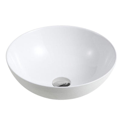 MERCIO CHUR ROUND ABOVE COUNTER BASIN TOUCHLINE WHITE 400MM