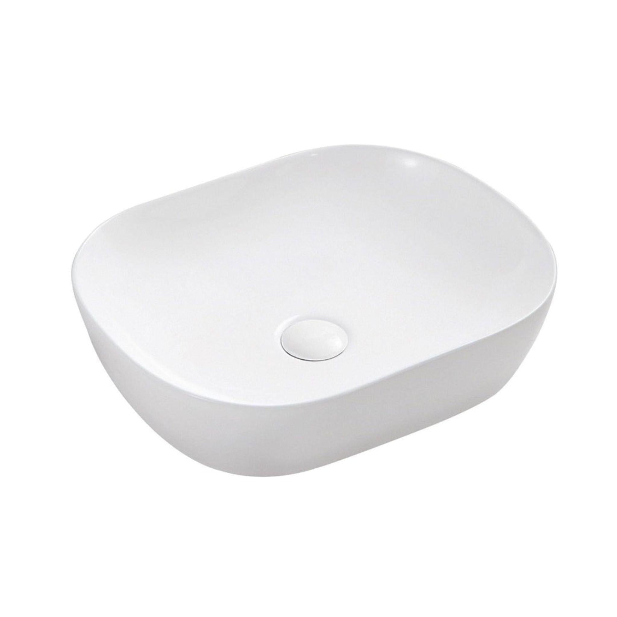 MERCIO CHUR RECTANGULAR ABOVE COUNTER BASIN MATTE WHITE 490MM