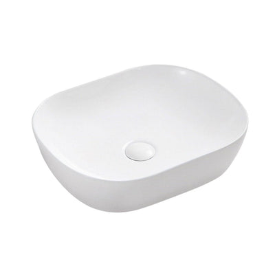 MERCIO CHUR RECTANGULAR ABOVE COUNTER BASIN MATTE WHITE 490MM