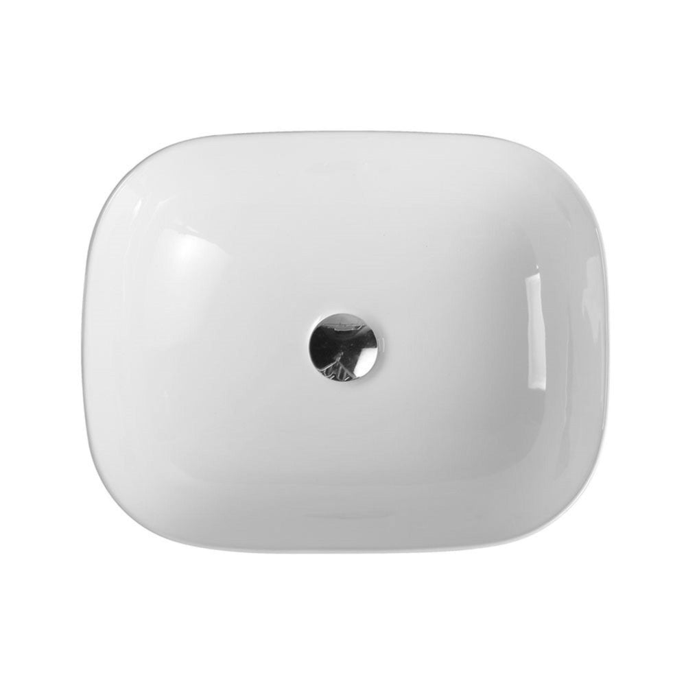 MERCIO CHUR RECTANGULAR ABOVE COUNTER BASIN TOUCHLINE WHITE 490MM