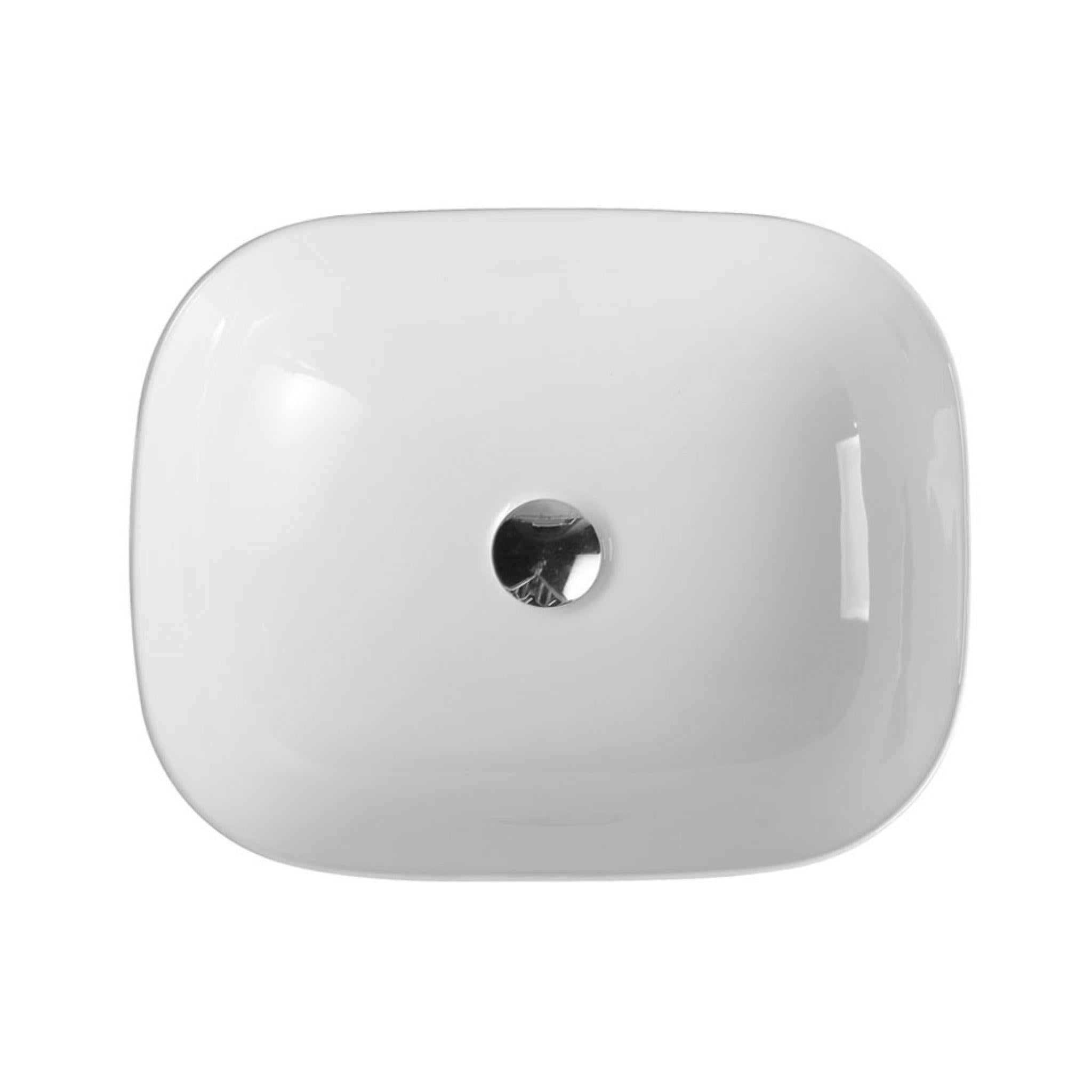 MERCIO CHUR RECTANGULAR ABOVE COUNTER BASIN TOUCHLINE WHITE 490MM
