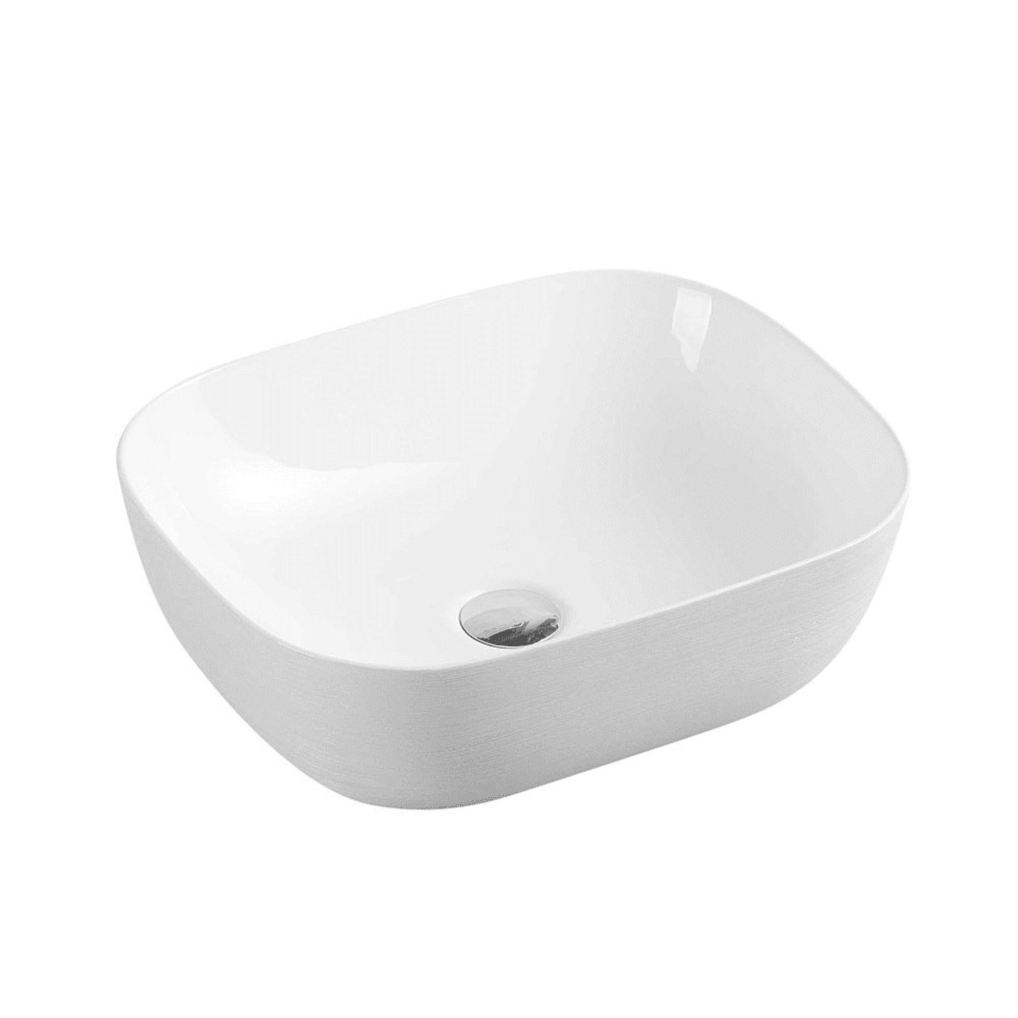 MERCIO CHUR RECTANGULAR ABOVE COUNTER BASIN TOUCHLINE WHITE 490MM