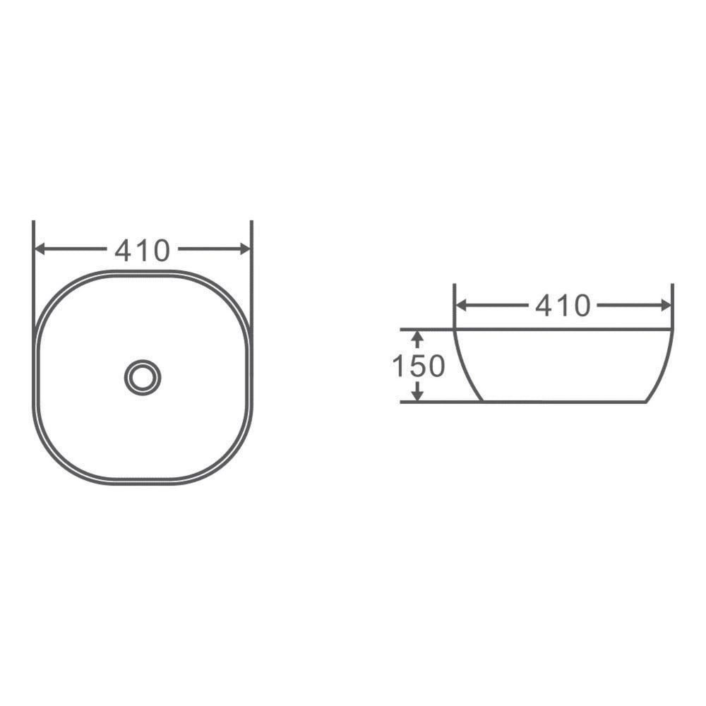 MERCIO CHUR ROUND ABOVE COUNTER BASIN TOUCHLINE WHITE 410MM