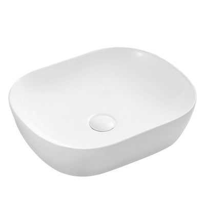 MERCIO CHUR RECTANGULAR ABOVE COUNTER BASIN MATTE WHITE 465MM