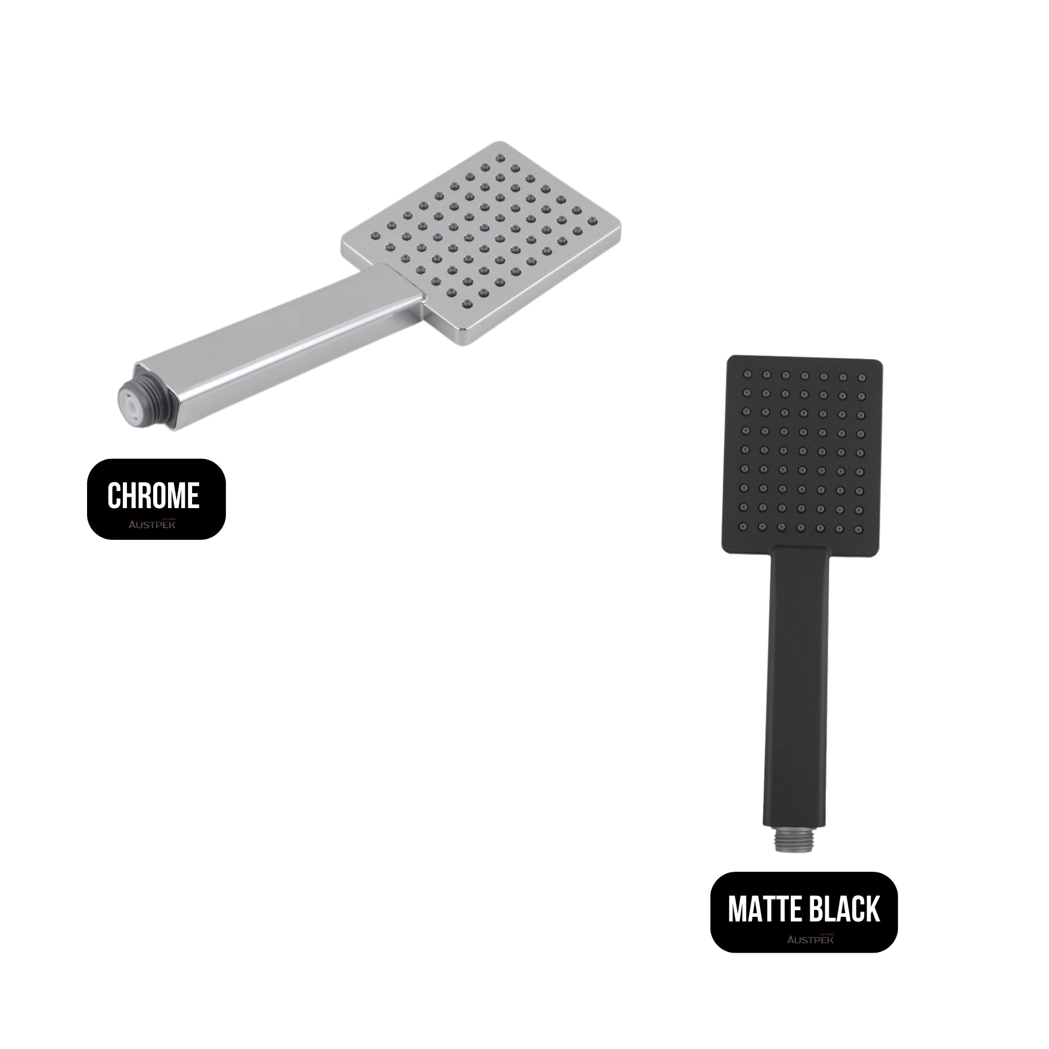 AQUAPERLA SQUARE HANDHELD SHOWER 260MM MATTE BLACK