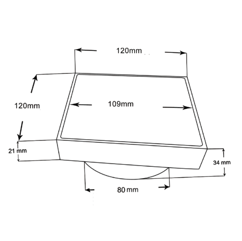 AQUAPERLA TILE INSERT DRAIN 120MM GUN METAL
