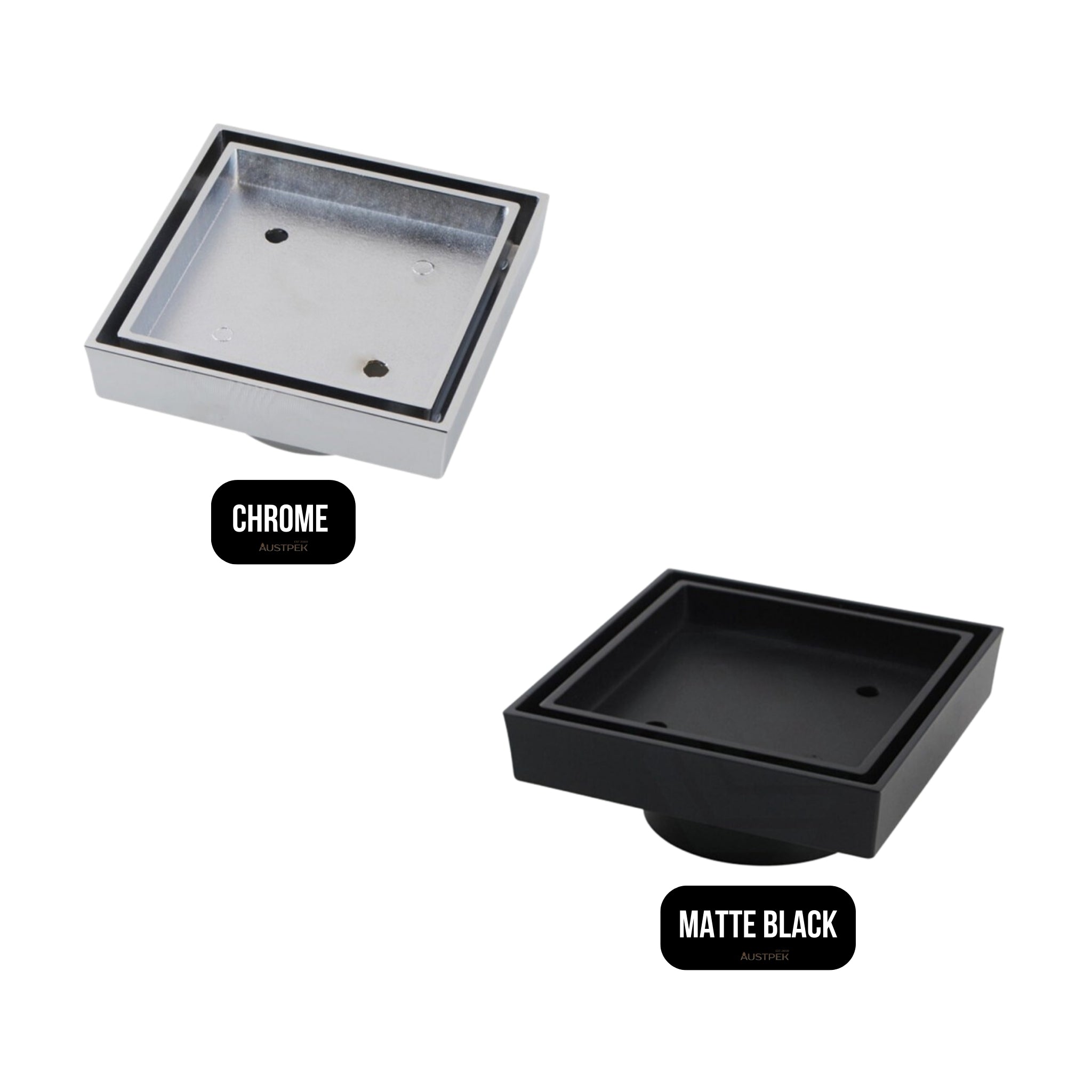 AQUAPERLA TILE INSERT SHOWER GRATE DRAIN CHROME 115MM