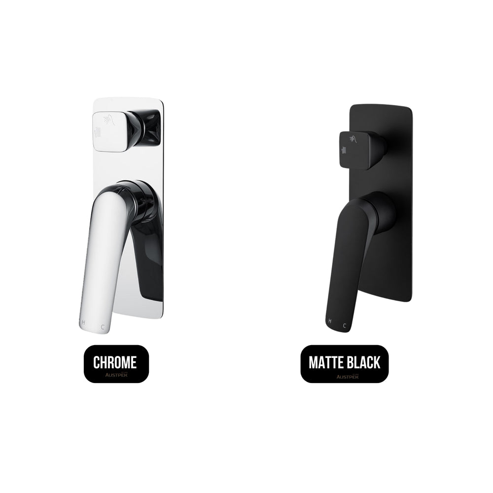 AQUAPERLA AU WALL MIXER WITH DIVERTER 205MM CHROME