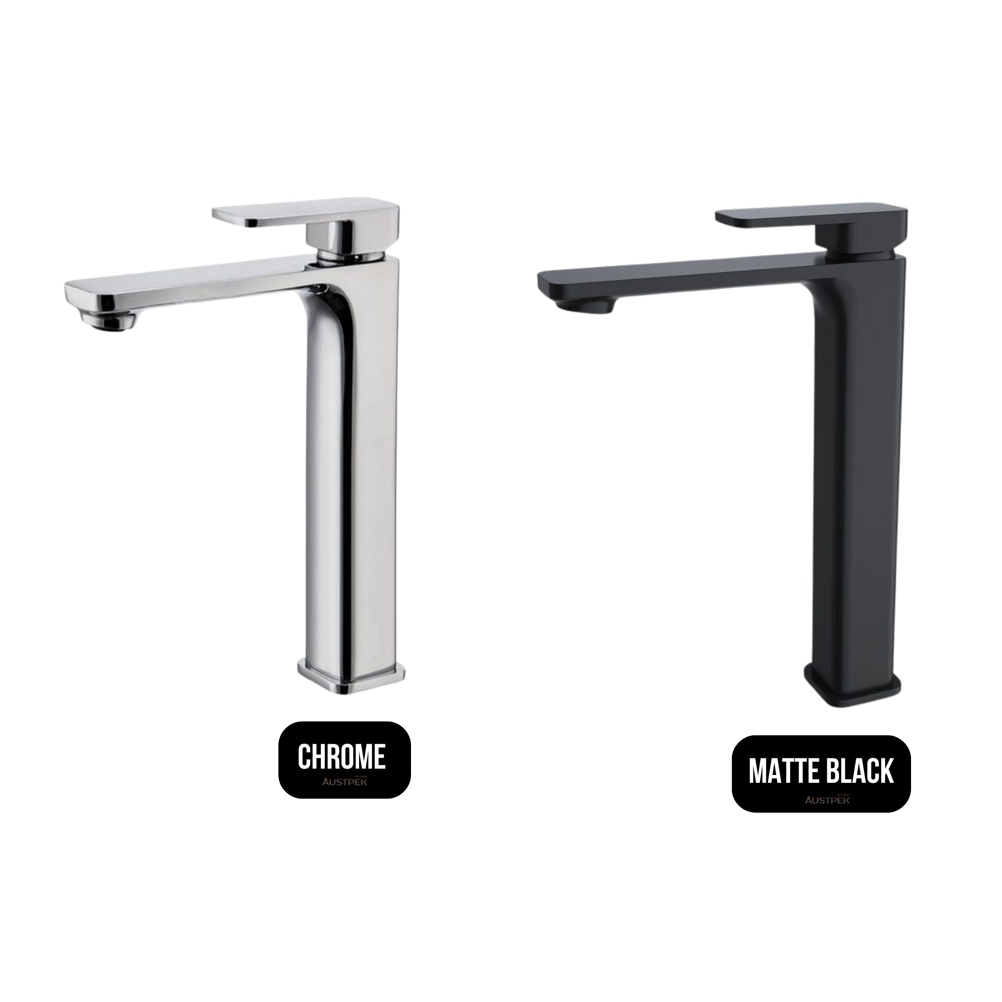 AQUAPERLA IVANO TALL BASIN MIXER MATTE BLACK 289MM