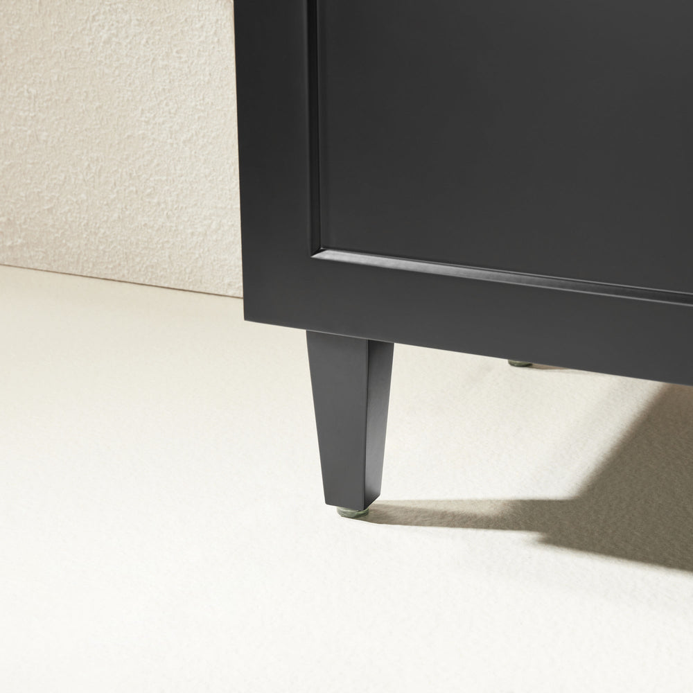 CETO HARRINGTON MATTE BLACK 1200MM DOUBLE BOWL FLOOR STANDING VANITY