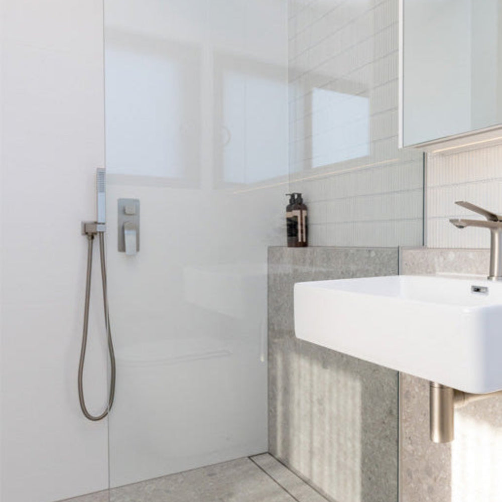 AQUAPERLA SHOWER ON RAIL WITH HAND HELD SHOWER 200MM CHROME