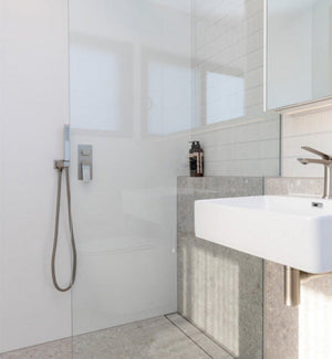 AQUAPERLA SHOWER ON RAIL WITH HAND HELD SHOWER 200MM CHROME