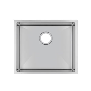 AQUAPERLA STAINLESS STEEL SINGLE BOWL KITCHEN BOWL CHROME 510MM
