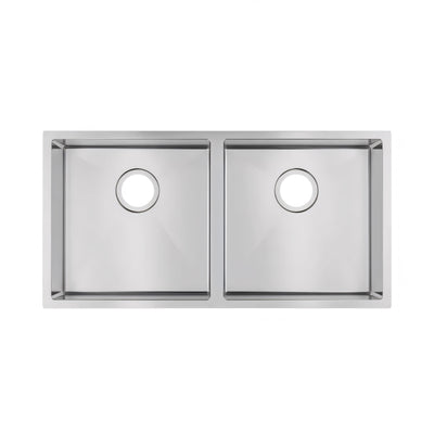 AQUAPERLA T304 HANDMADE DOUBLE BOWL KITCHEN SINK STAINLESS STEEL 865MM