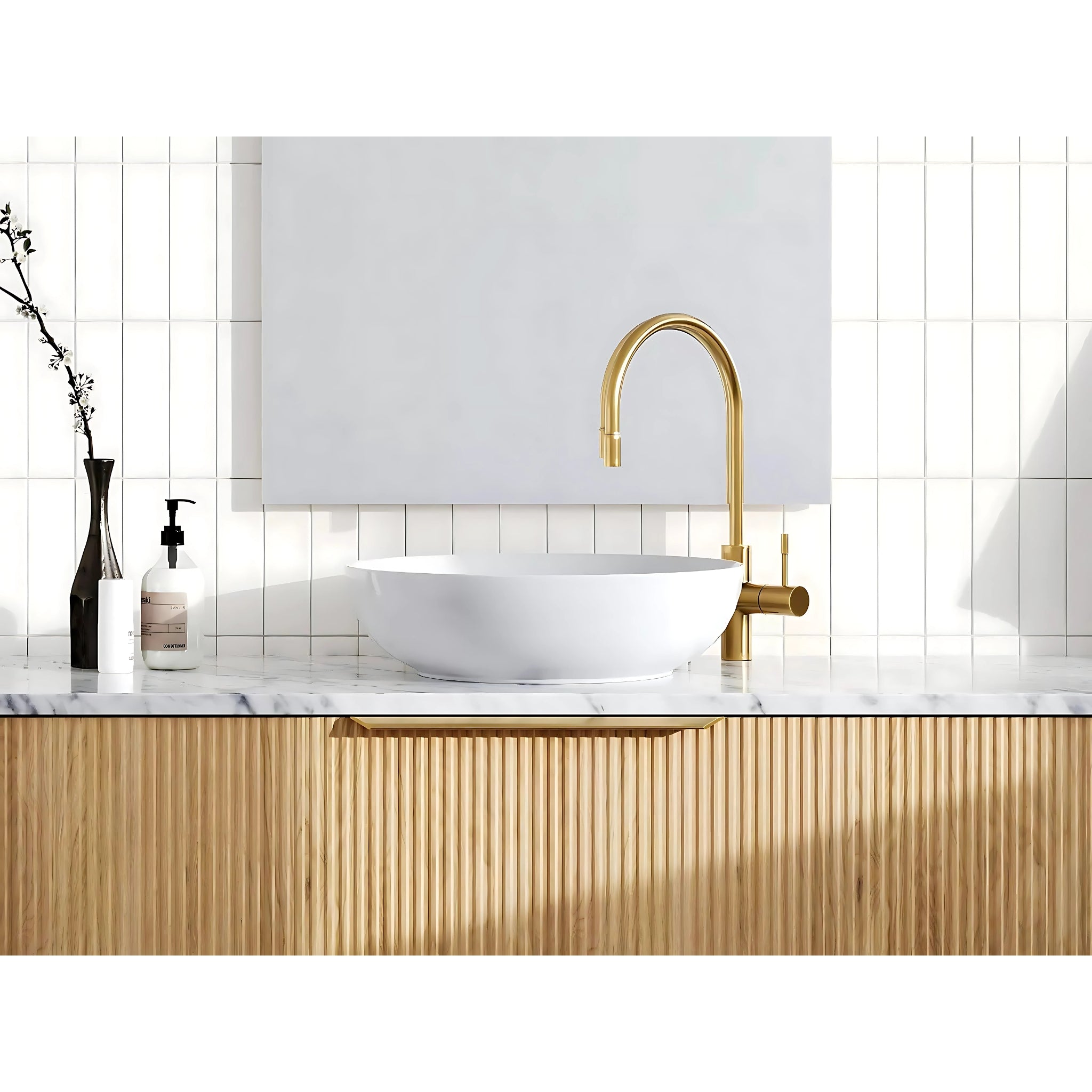 TIMBERLINE CHASE ABOVE COUNTER BASIN GLOSS WHITE 400MM