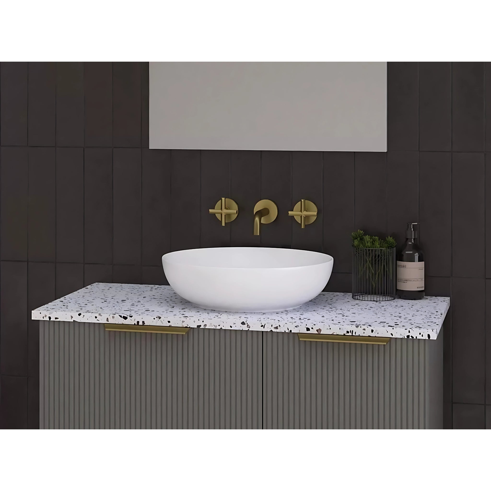 TIMBERLINE CHASE ABOVE COUNTER BASIN MATTE WHITE 400MM