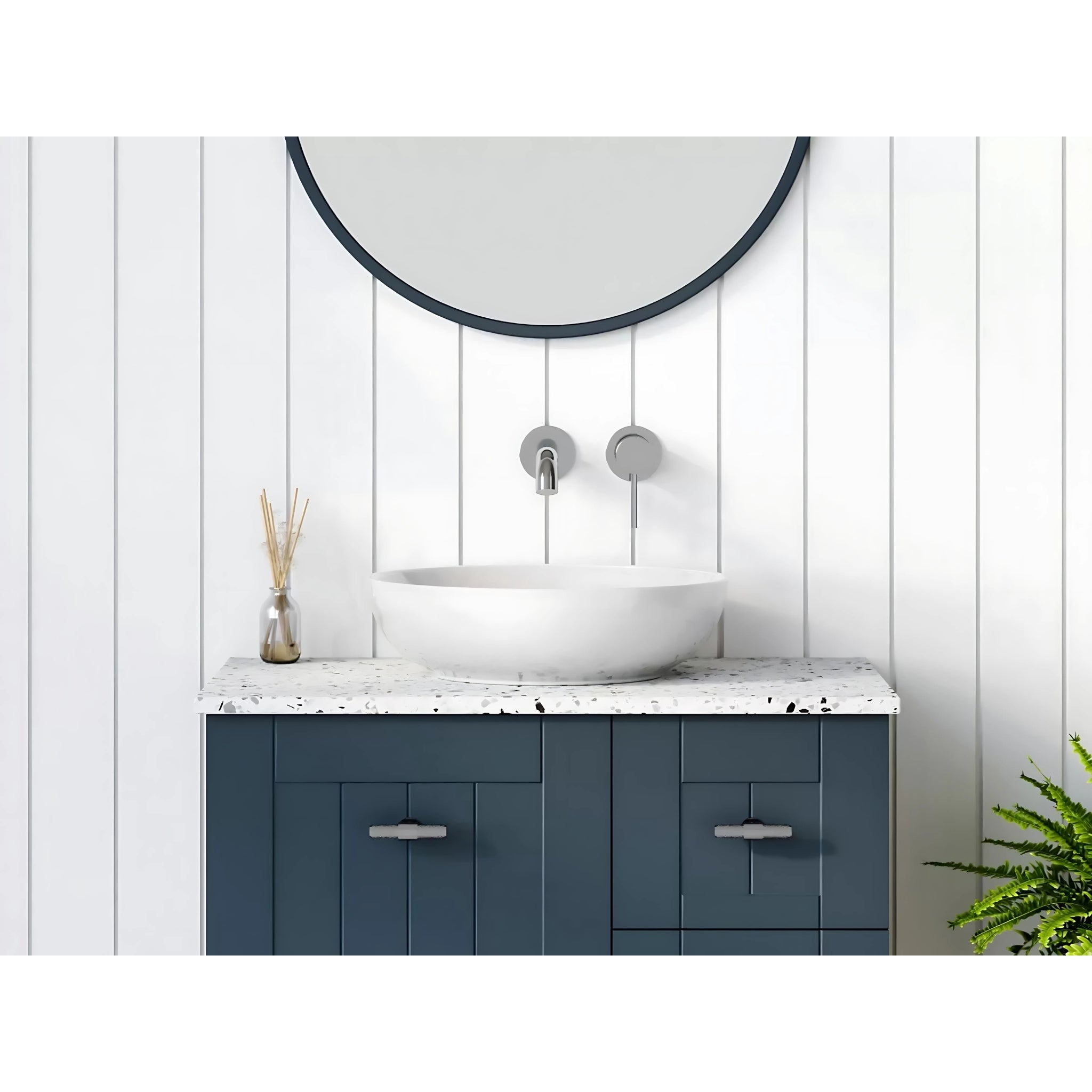 TIMBERLINE CHASE ABOVE COUNTER BASIN MATTE WHITE 400MM