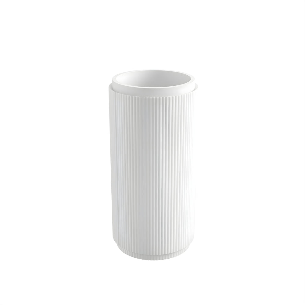 AULIC CIVARO MATTE WHITE 420MM SINGLE BOWL SPACE SAVING FLOOR STANDING VANITY