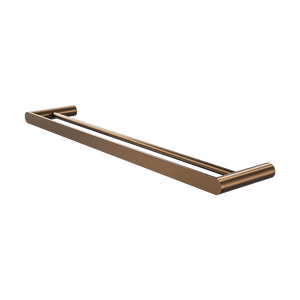 LINSOL CIRCLE DOUBLE TOWEL RAIL AGED BRONZE 600MM