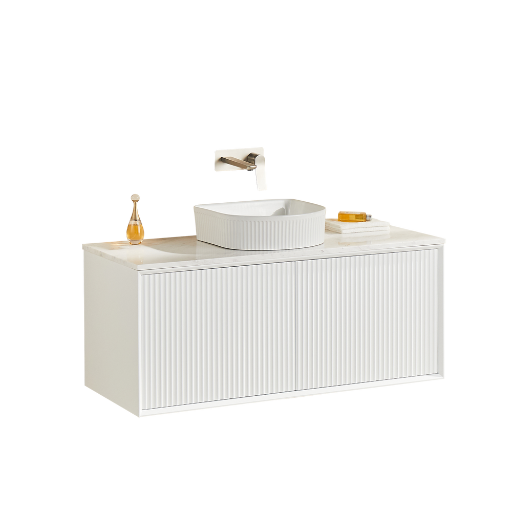 CETO KIRRIBILLI MATTE WHITE 1200MM SINGLE BOWL WALL HUNG VANITY