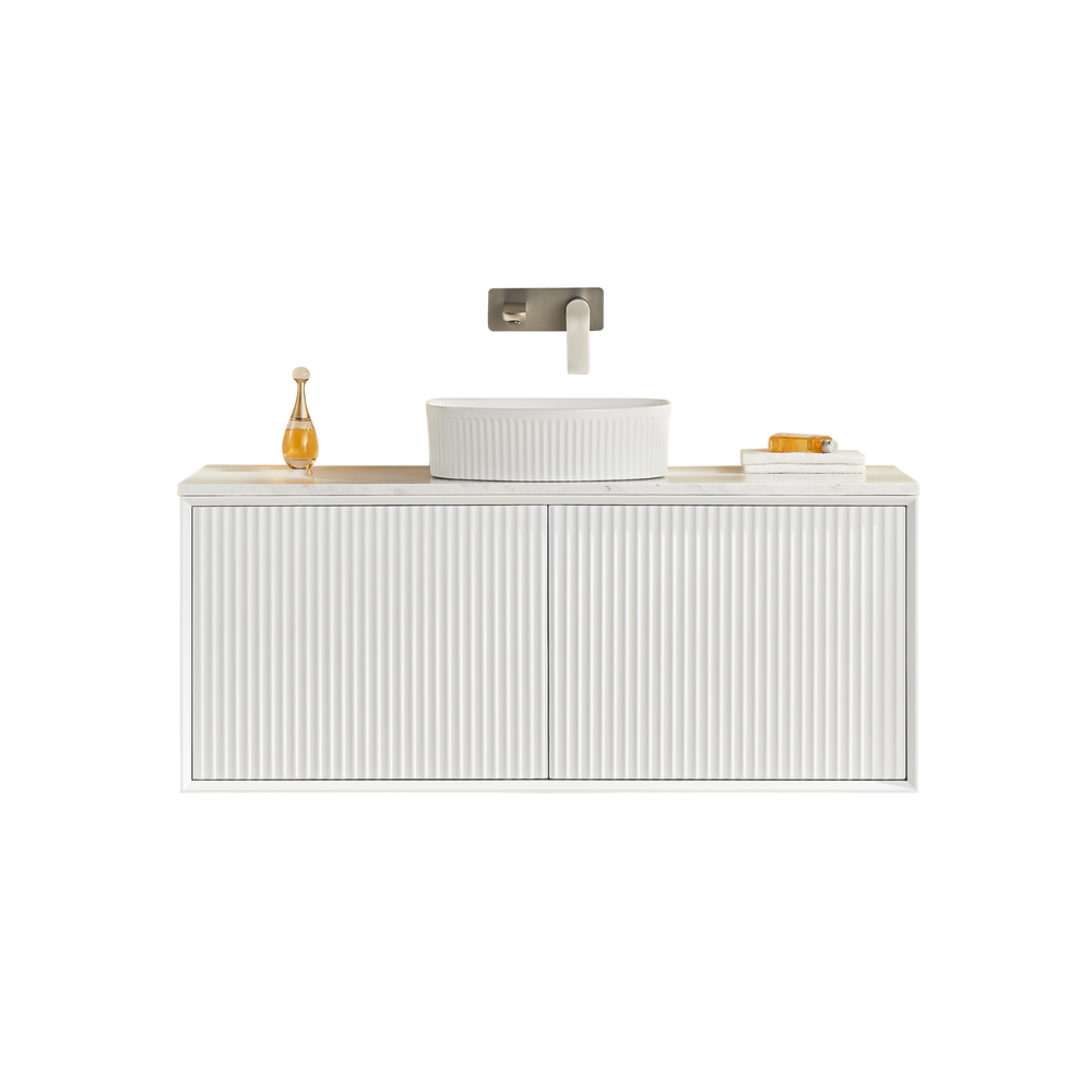 CETO KIRRIBILLI MATTE WHITE 1200MM SINGLE BOWL WALL HUNG VANITY